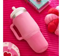 OHS Drinks Cup Cushion, Ultra Soft Cosy Plush Pillow Decorative Stuffed Drink Cup Shaped Novelty Cushion Throw Pillow Gift for Coffee Lovers, Pink - 22 x 45cm