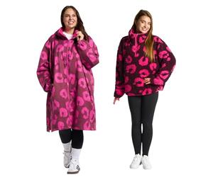 OHS Drying Robe with Matching Fleece Jacket, All-In-One Waterproof Changing Robe & Warm Comfy Fleece Jackets for Women Men - 2 Piece Outdoor Clothing Bundle (S/M, L/XL)