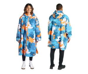 OHS Drying Robes Adult Womens Men Camouflage, Oversized Waterproof Jacket Changing Robe Lightweight Fleece Lining Raincoat Women with Hood & Pockets Breathable Ladies Coats for Outdoor