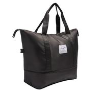 OHS Duffel Bag - Black, 30 x 31 x 21cm - Foldable, Water Resistant - Men & Women's Travel & Gym Bag