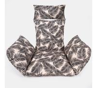 OHS Egg Chair Cushion Large Headrest Pillow Outdoor Garden Water Resistant in Black OHS Black