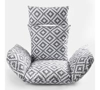 OHS Egg Chair Cushion Large Headrest Pillow Outdoor Garden Water Resistant in Light Grey OHS Light Grey