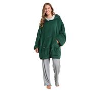 OHS Electric Heated Hoodie Blanket Sherpa Fleece Lined, Forest Green | Gifts for Women Men Super Soft Warm Heated Wearable Blanket Comfy Fluffy Hooded Blanket Giant Sweatshirt Large Pocket
