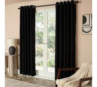 OHS Embossed Arches Curtains Window Curtains for Bedroom, Black - 90 x 90in | Lined for Extra Drape Pencil Pleat Heading Pair of Curtain Panels Living Room or Bedroom Ready Coordinates with Curtain Poles