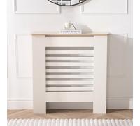 Ohs Engineered Wood Radiator Cover Shelf Space Saving, Cream - Small