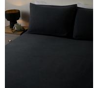 Ohs Essential Brushed Cotton Soft Fitted Bed Sheet, Charcoal - Double