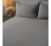 OHS Essential Brushed Cotton Soft Fitted Bed Sheet in Grey | Size: Single Fitted OHS Grey Single Fitted