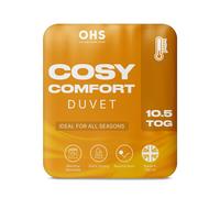 OHS Essentials 10.5 Tog Duvet Quilt All Seasons Summer Winter in White | Size: King OHS White King