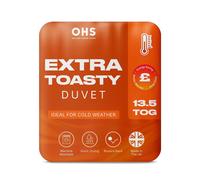 OHS Essentials 13.5 Tog Duvet Winter Warm Quilt in White | Size: King OHS White King