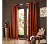 Ohs Essentials Eyelet Blackout Thermal Curtain Pair, Rust - 66 X 90"