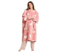 OHS Extra Long Hoodie Blanket Sherpa Fleece Hooded Oversized Wearable Blanket