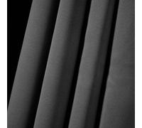 Ohs Eyelet Blackout Curtains Set Of 2 Thermal Ring Top Window Treatment Panels - Charcoal Grey, Width 46" X Drop 54"