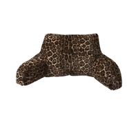 OHS Faux Fur Cuddle Cushion Back Support Pillow, Leopard | Soft Fleece Cuddle Cushion Ideal For Reading Gaming Watching TV On Bed Or Sofa