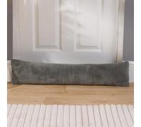OHS Faux Fur Fleece Draft Excluder Window Insulation Stopper, Grey - 20 X 90Cm
