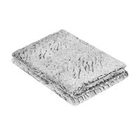 OHS Faux Fur Throw Two Tone, Winter Blanket Throws for Beds Sofas Couch Warm Ultra Soft Thick Fluffy Blanket Throws for Living Room Bedroom - Grey, 125 x 150cm