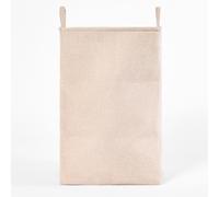 OHS Laundry Basket, Faux Linen Space Saving Wash Baskets Laundry Easy to Carry Handles Drawstring Closure Wash Bin for Dirty Clothes Towels Foldable Large Washing Basket, Beige