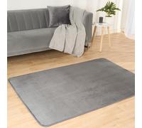 OHS Filled Microplush Rug Large Area Mat Carpet Living Room in Charcoal | Size: 120 cm x 170 cm OHS Charcoal 120 cm x 170 cm