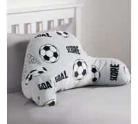 Fleece Bed Reading Pillow Kids Football Chair Support with Arms Lumbar Backrest OHS Grey One Size