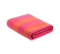 OHS Fleece Blanket Stripe Sofa Throw, Soft Warm Cosy Throws for Sofas Bed Settee Decorative Throw Blanket Lightweight Comfy Single Bed Throws, Orange/Pink - 120 x 150cm