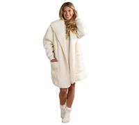 OHS Fleece Cardigans for Women, Waterfall Teddy Fleece Cardigan Extra Soft Warm Cardigan Comfy Loungewear for Adults Gifts for Women - S/M, L/XL