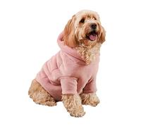 Pet Dog Sherpa Hoodie Winter Fleece Jumper OHS Pale Pink L