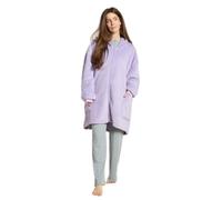 OHS Fleece Jacket Women Zip Up Oversized Hoodie Sherpa Lined, Lilac Purple