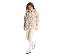 OHS Fleece Pullover Half Zip Women, Swirl Print Teddy Fleece Jacket Women Soft Cosy Warm Winter Womens Clothing Ladies Sweatshirt Top Casual Long Sleeve Ladies Jumpers for Outdoor, Beige - S/M