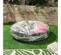 OHS Floor Cushion Tropical Large Outdoor Cushions Filled, Soft Comfy Garden Cushions Waterproof Seat Pad for Living Room Patio Balcony Round Cushion Indoor Outdoor Seat Pads, Green - 60cm
