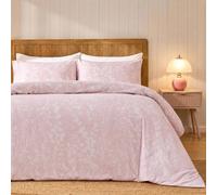 OHS Floral Brushed Cotton Flannelette Duvet Cover Set Ultrasoft Bedding in Pink | Size: King OHS Pink King