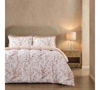 Ohs Floral Coverless 10.5 Tog Duvet Set Pillowcase Quilted Cover - Natural