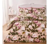 OHS Floral Duvet Cover Quilt Bedding Set Reversible Pillowcase, Blush - King