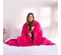 Ohs Fluffy Faux Fur Sensory Sleep Therapy 8Kg Weighted Blanket - Hot Pink