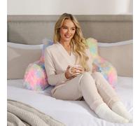 Ohs Fluffy Fleece Reading Cushion Pillow With Arms Lumbar Chair Support