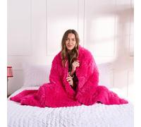 OHS Fluffy Fleece Sensory Sleep Therapy Weighted Blanket 150 x 200 cm 8kg in Bright Pink | Size: 150 cm × 200 cm OHS Bright Pink 150 cm × 200 cm