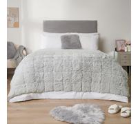 OHS Fluffy Fleece Sensory Sleep Therapy Weighted Blanket 150 x 200 cm 8kg in Silver | Size: 150 cm x 200 cm OHS Silver 150 cm x 200 cm