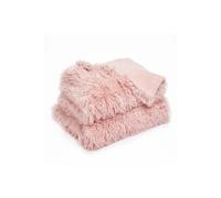 OHS Fluffy Fleece Throw Blanket in Light Pink | Size: 150 cm x 200 cm OHS Light Pink 150 cm x 200 cm