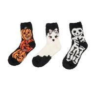 OHS Fluffy Socks, Ultra Soft Comfy Bows Halloween Socks 3 Pairs Womens Christmas Gifts Bed Sock for Women Ladies Home Accessories - One Size
