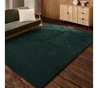 Ohs Fluffy Teddy Rug Soft Floor Carpet Non Slip Area Mat, Green - 120 X 170Cm