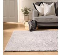 OHS Fluffy Teddy Rug Soft Floor Carpet Non Slip Area Mat in Silver | Size: 160 cm x 230 cm OHS Silver 160 cm x 230 cm
