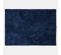Ohs Fluffy Teddy Rug Soft Floor Carpet Non Slip Area Mat, Navy - 120 X 170Cm
