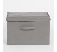 OHS Foldable Fabric Storage Box Lid Toys Books Organiser Space Saving Clothes Bin in Charcoal OHS Charcoal