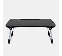 OHS Foldable Wooden Lap Tray Dinner Bed Laptop Computer Desk Portable, Black