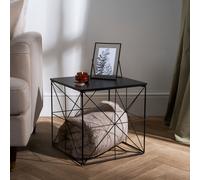 OHS Folding Side Coffee Table Cube Storage Wire Basket - Large in Black | Size: Small OHS Black Small