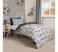 OHS Football Duvet Cover Set Reversible Kids Bedding Quilt Pillowcase, Grey - Single
