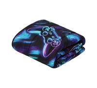 OHS Football Gaming Adults Weighted Blanket 3kg - Single 100 x 150cm | Gaming Gifts for Adults Teddy Fleece Reversible Heavy Blanket Sleep Therapy Sleep Calming Stress Anxiety Relief for Adults