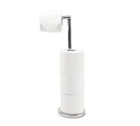 OHS Free Standing Toilet Roll Holder Space Saving Storage Bathroom Loo Roll Frame