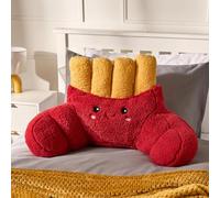 OHS French Fries Cuddle Cushion for Adults, Comfy Reading Pillows Super Soft Teddy Fleece Kids Cushions with Arms Support Pillow Snuggle Hug Pillow Relaxing At Home, Red - 80 x 43 x 40cm