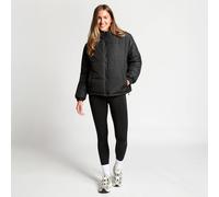 OHS Funnel Neck Puffer Jacket Windproof Padded Outerwear Zip Through Coat in Black | Size: Large OHS Black L