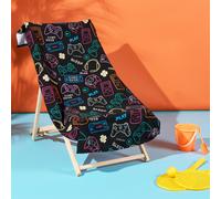 OHS Gaming Kids Towel Bath Quick Dry Summer Travel Microfibre Absorbent Swim Holiday in Black OHS Black