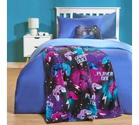 OHS Gaming Sherpa Fleece Throw Over Bed Blanket Sofa Couch Chair Warm Supersoft